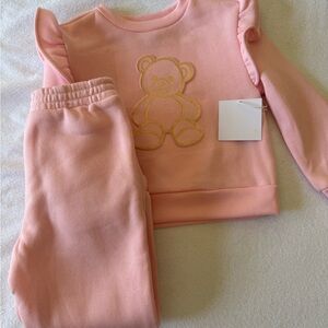 Adorable Pink Teddy Bear Kids Pajama Set